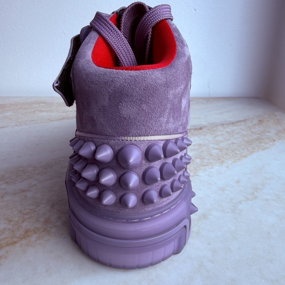 Christian Louboutin Astroloubi Mid-top Sneakers Purple Suede Leather EU-41 - Picture 15 of 16